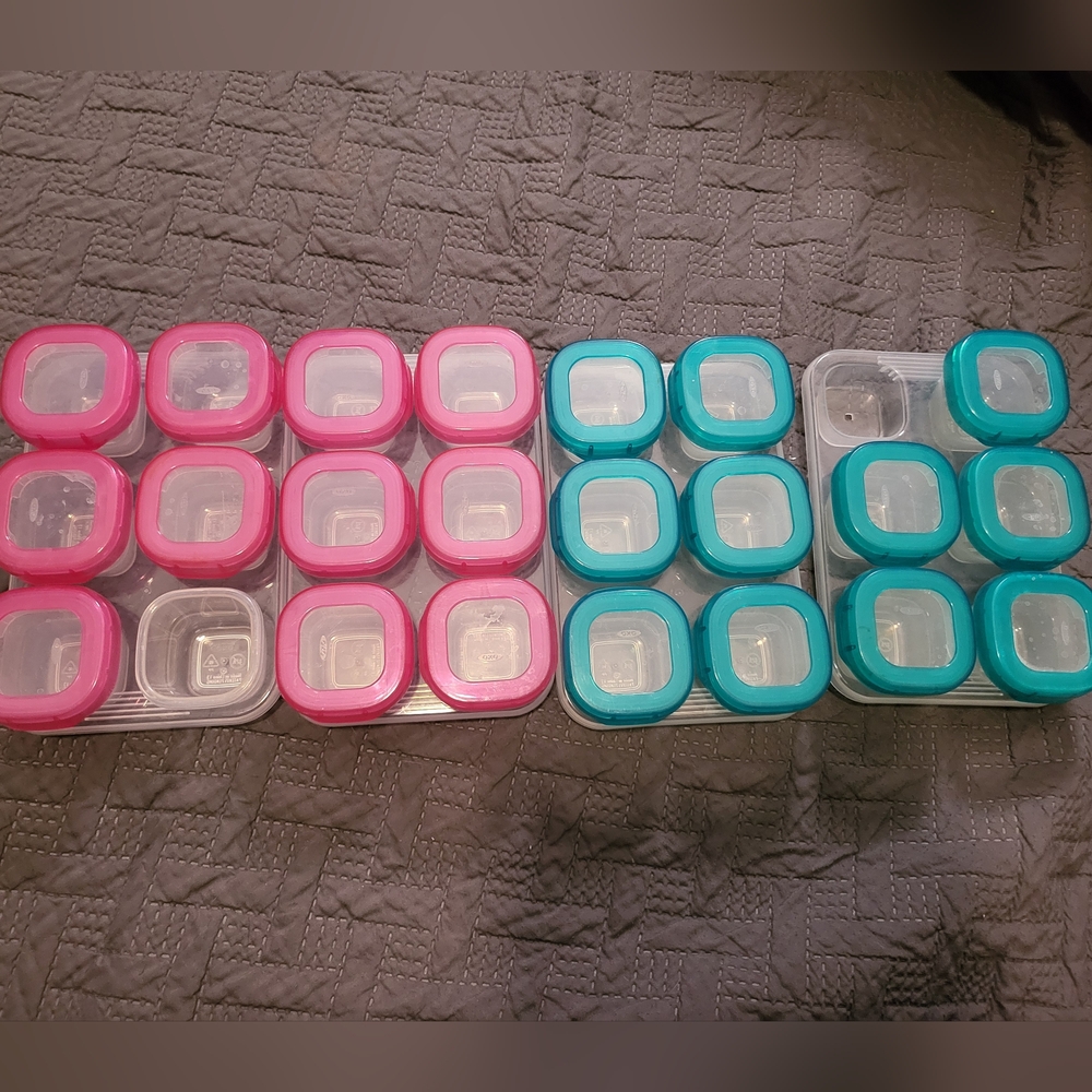 Oxo Pink and Teal Storage Container Set